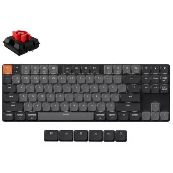 Klawiatura Keychron K1 mechaniczna 80% QWERTY angielska, USB + Bluetooth, podświetlenie LED, szara
