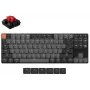Klawiatura Keychron K1 mechaniczna 80% QWERTY angielska, USB + Bluetooth, podświetlenie LED, szara