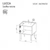 Szafka nocna Cama LUCCA komplet 2 szt. 47x40x52 cm biała MDF/płyta wiórowa