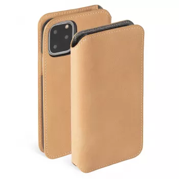 Portfel na telefon Krusell Sunne dla Apple iPhone 11 Pro Max — vintage nude, etui folio z przegródkami na karty