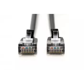 Patch kabel Digitus CAT 6A klasa EA F/FTP 5m Czarny