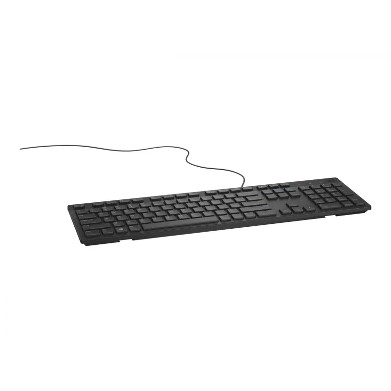 Przewodowa klawiatura pełnowymiarowa Dell KB216 — układ QWERTY nordycki, czarny, USB