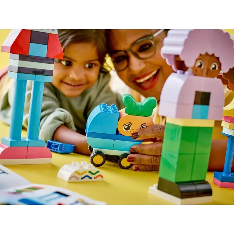 Zabawka konstrukcyjna LEGO DUPLO 10423 zestaw z figurkami do zbudowania, 71 elementów, dla dzieci od 3 lat, wysokość figurek 260 mm