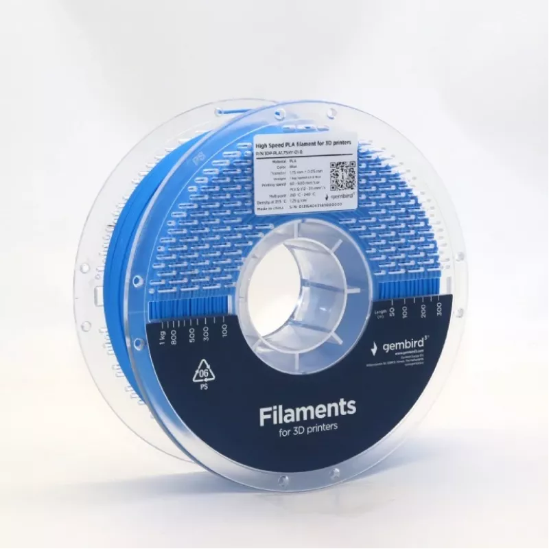 Filament do druku 3D Gembird PLA 1,75 mm niebieski szpula 1 kg