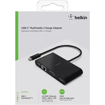 Adapter Belkin USB-C Multimedia + Ładowanie