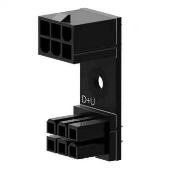 Adapter PCIe 6-pin 180° D+U, Singularity SC-A-PCIE6-DU, kątowy adapter zasilania PCIe 6-pin
