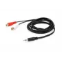 Equip 147093 kabel audio 250 m 2 x RCA 3.5mm czarny