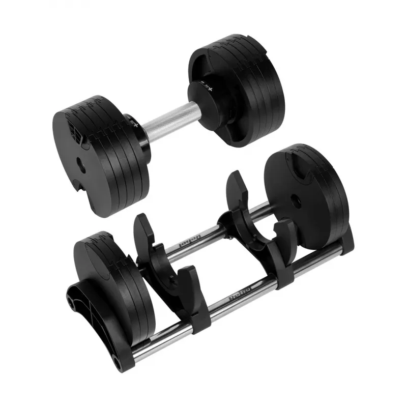 Regulowany hantel żeliwny Rebel Active 36 kg, automatyczne stopniowanie co 2 kg