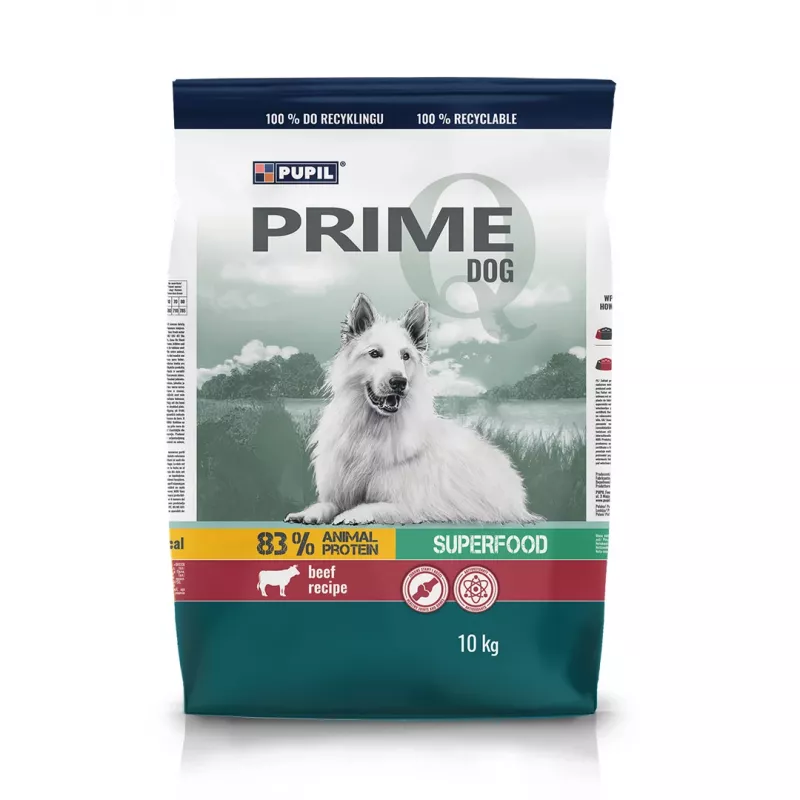 PUPIL Prime Bogata w wołowinę z warzywami - sucha karma dla psów - 10kg