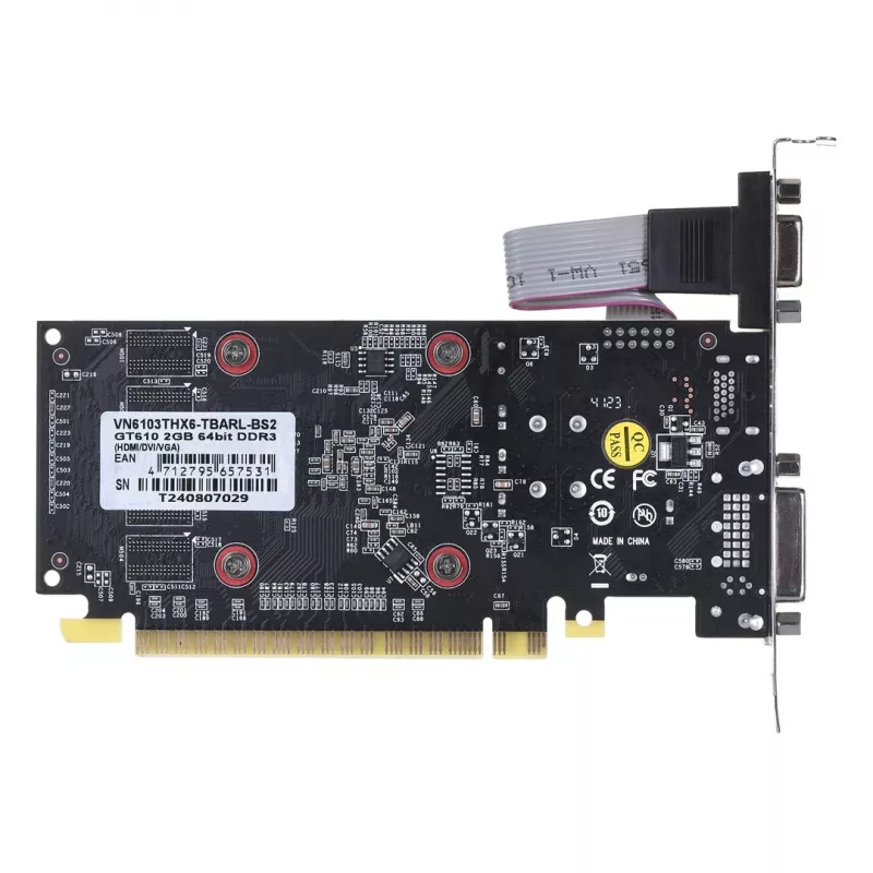 Karta graficzna BIOSTAR GeForce GT 610 — 2 GB GDDR3, 64-bit, PCIe x16, 700 MHz