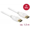 Kabel DisplayPort DeLOCK 85509 1,5 m biały