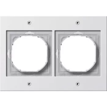 Płytka ścienna Gira TX_44 biała — tworzywo termoplastyczne, konwencjonalny design, 110×157×16,3 mm