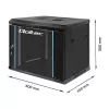 Szafa rack 19 cali QOLTEC 54463 9U 600x500x450 mm obudowa metalowa na sprzęt sieciowy