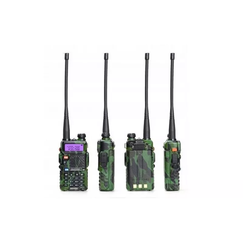 Ręczny radiotelefon Baofeng UV-5R 5W HT Camo — dwuzakresowy FM, 5 W, akumulator 1800 mAh