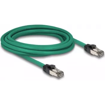 DeLOCK RJ45 kabel PROFINET SF/UTP 3 m Cat5e zielony
