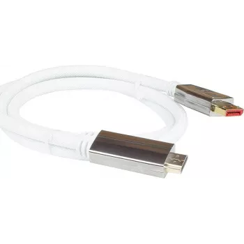 PYTHON PYT M0221 - DP 1.4 na HDMI 2.0 Wtyk A Nylon 4K@60Hz 1 m Biały - Cyfrowy/Dane - Cyfrowy/Wyświetlacz/Wideo