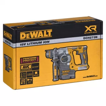 Młotowiertarka DeWALT DCH273N z silnikiem bezszczotkowym, przeznaczona do wydajnego wiercenia w betonie o maksymalnej średnicy 2,4 cm. Kup online w DistriNode.