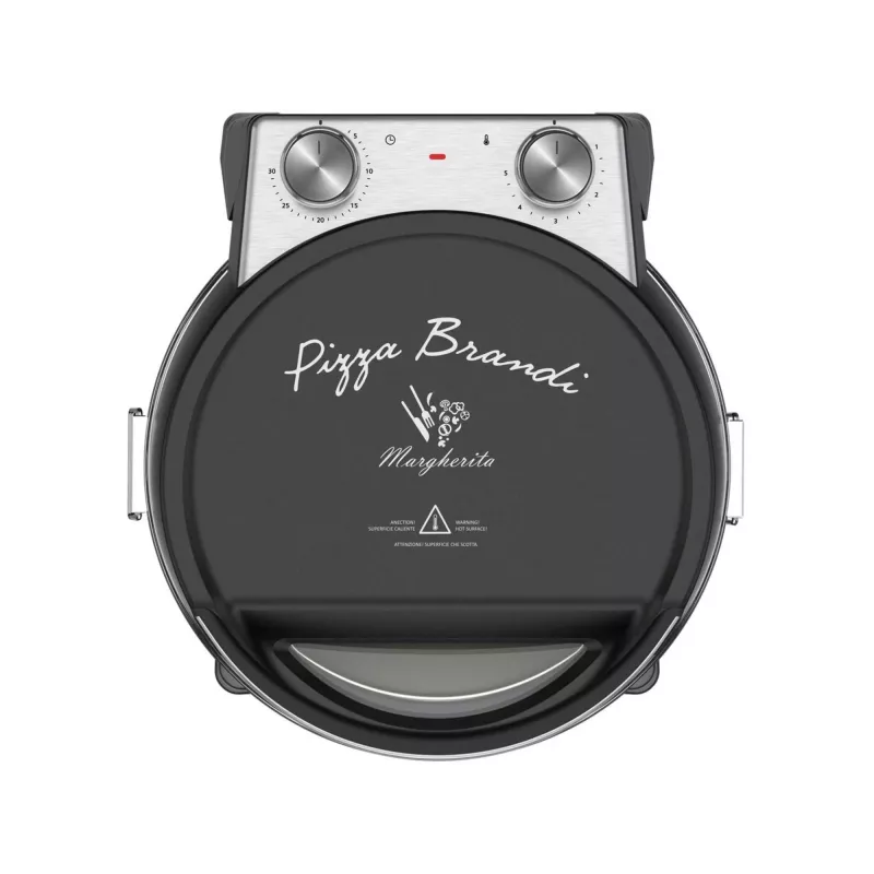 Elektryczny piec do pizzy SIMFER MKE0-P — 1100 W, 80–300°C, 30-minutowy timer, wyjmowany kamień do pizzy 33 cm, czarny