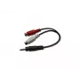 Kabel Audio Jack (3,5 mm) na 2 RCA GEMBIRD CCA-406 20 cm Czarny