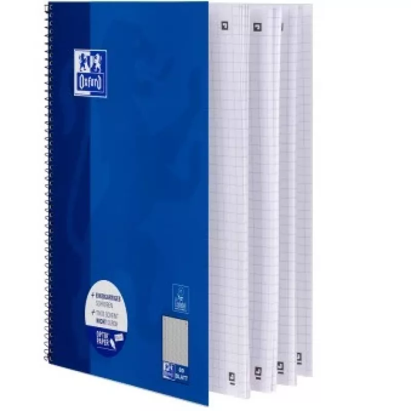 Oxford College Notes A4+ 220 x 295 mm 80 kartek w kratkę z marginesem L