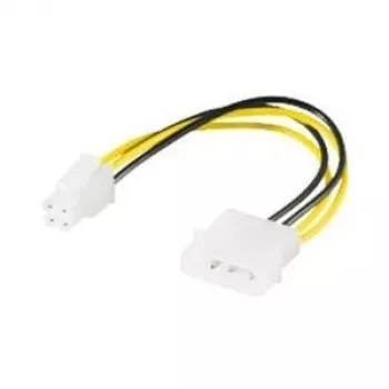 Wentronic Goobay Wewnętrzny kabel zasilający do PC, 0,16 m - Wtyczka 5,25 > Wtyczka P4 (51362)