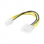 Wentronic Goobay Wewnętrzny kabel zasilający do PC, 0,16 m - Wtyczka 5,25 > Wtyczka P4 (51362)