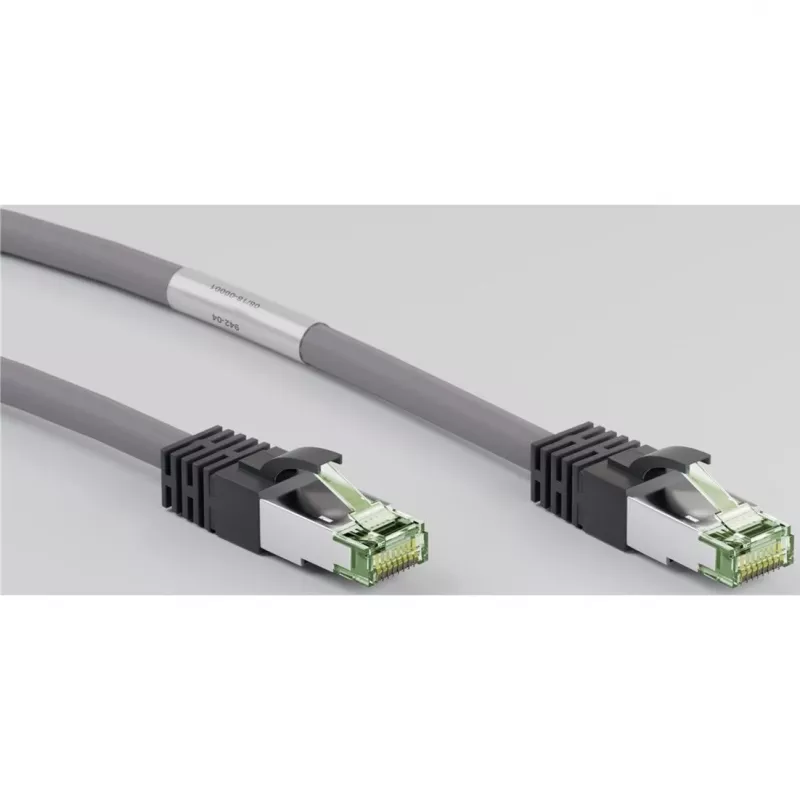 Kabel krosowy Goobay CAT 8.1, S/FTP (PiMF), szary, 0,5 m - LSZH bezhalogenowy, miedź AWG 24 (55135)