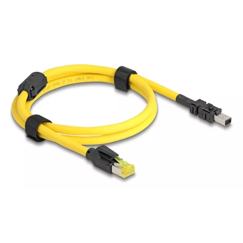 Kabel sieciowy DeLOCK 81250 Czarno-Żółty 1m Cat6