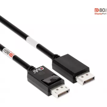 Kabel CLUB3D DisplayPort 2.1 Dwukierunkowy z certyfikatem VESA DP80 4K240Hz, 8K60Hz lub 10K30Hz M/M 1,2m/3,94ft