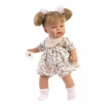 Lalka Llorens Joelle, 38 cm, płacząca lalka z realistycznymi cechami i miękkim korpusem