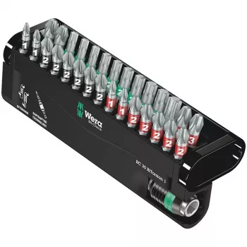Wera Tools 05057430001 - Hexagonal - Phillips - Pozidriv - Torx - 1 x 1/4x50 2 x PH 1x25 5 x PH 2x25 2 x PH 3x25 2 x PZ 1x25 6 x PZ 2x25 2 x PZ 3x25 1 x TX 10x25 - 25,4 / 4 mm (1 / 10,20cm (4) ) - Hexagonal (05057430001)