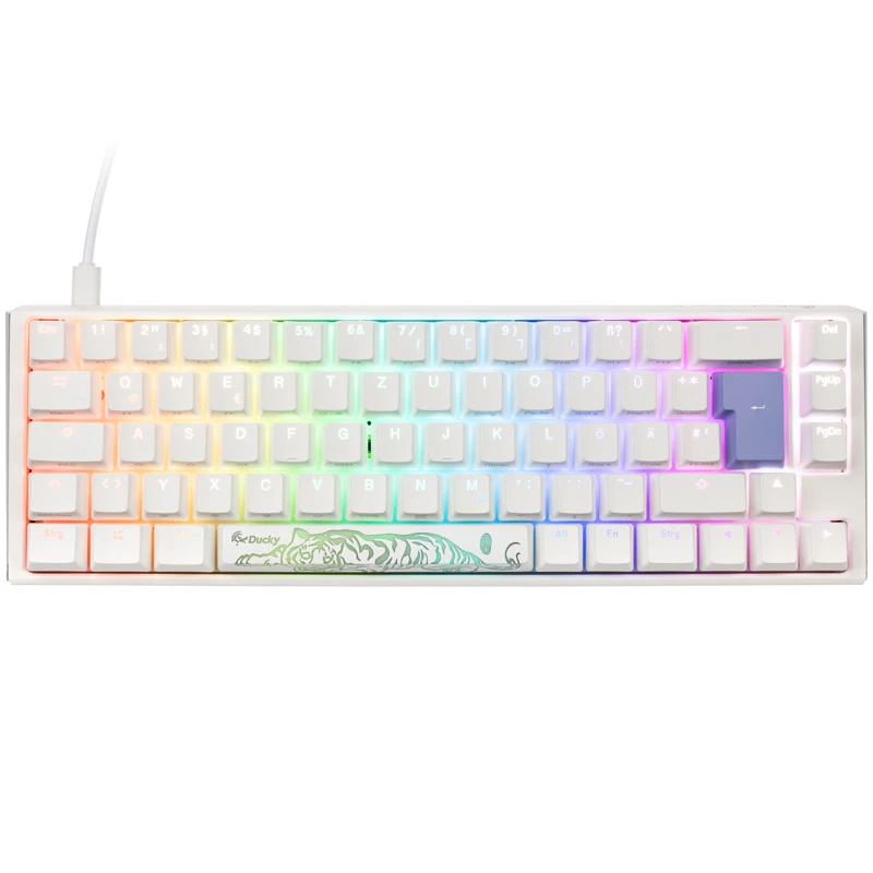 Klawiatura Ducky One 3 Classic Pure biały SF USB niemiecka biała (DKON2167ST-RDEPDPWWWSC1)
