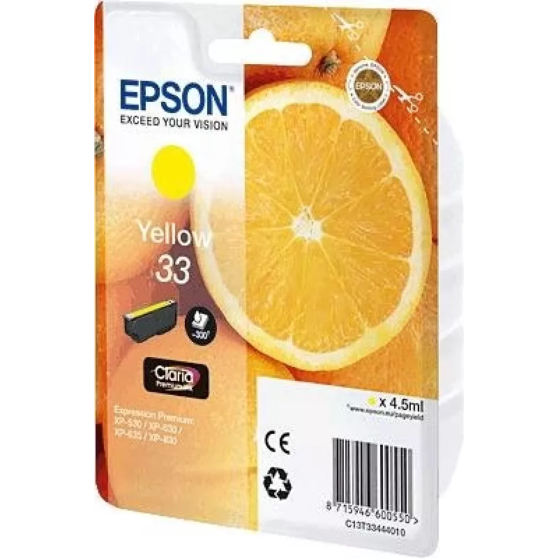 Wkład atramentowy Epson pomarańczowys C13T33444010 1 szt. oryginalny żółty