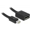 Kabel DisplayPort DeLOCK 65554 Mini DisplayPort 0,21 m czarny