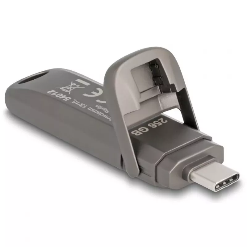 Pendrive DeLOCK 54012 256 GB USB Type-C szary