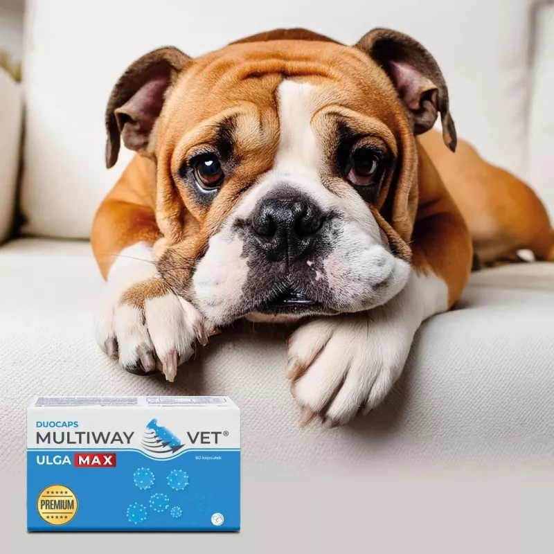 Kapsułki twist-off JM Sante Multiway Vet Duocaps Ulga Max – 60 szt., łagodzące stres i dyskomfort u dorosłych psów i kotów, 150 g