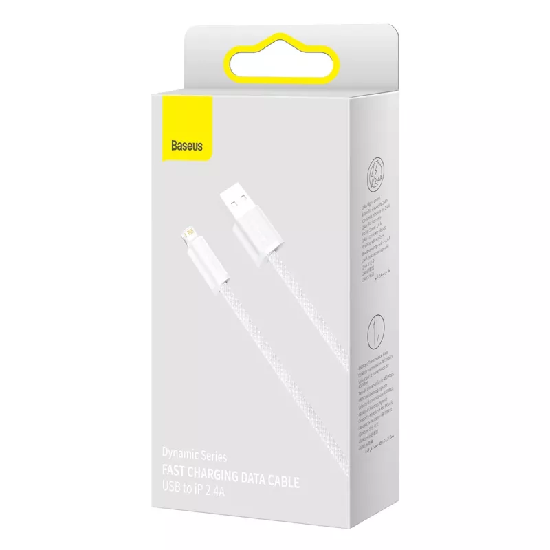 Kabel Baseus Dynamic USB do Lightning, 2,4A, 2m (Biały)