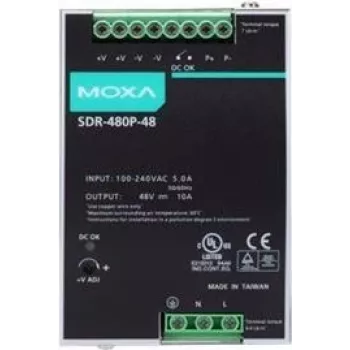 Meanwell Moxa SDR-480P-48 - Zasilacz (możliwość montażu na szynie DIN) (SDR-480P-48)