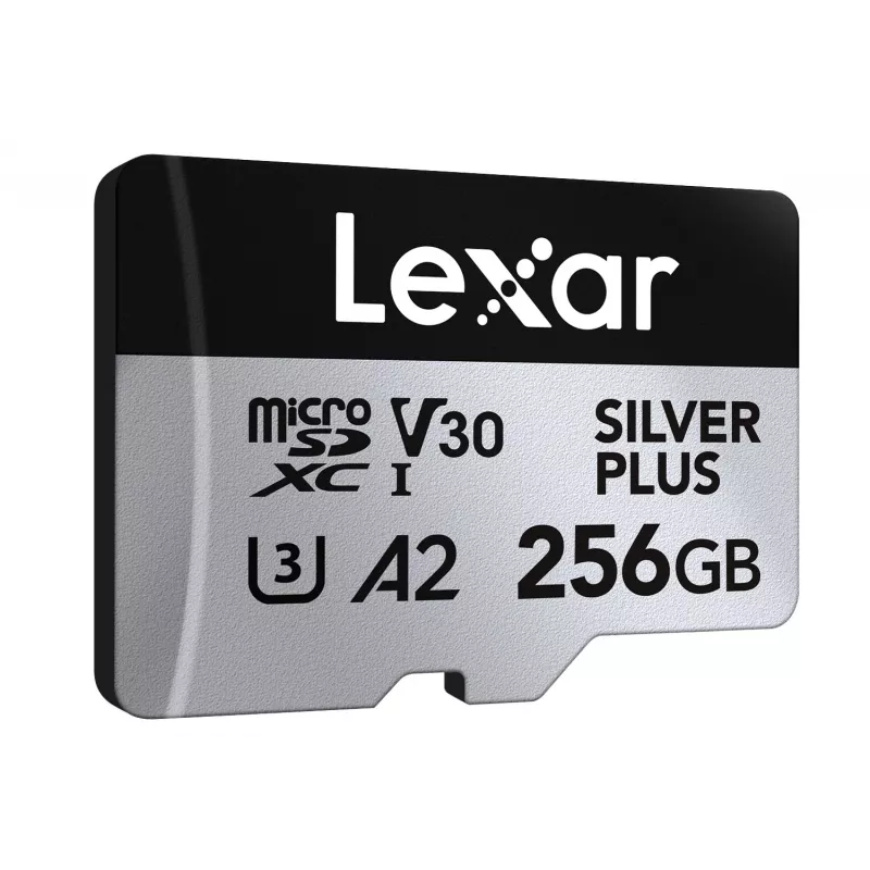 Karta pamięci microSD 256 GB C10 A2 U3 V30 205/150 MB/s Silver Plus