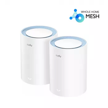 System mesh Cudy M1200 2-pak — Dwuzakresowe Wi‑Fi 5 (300/867 Mbps), 2 jednostki, 1 port LAN, obsługa 100 urządzeń