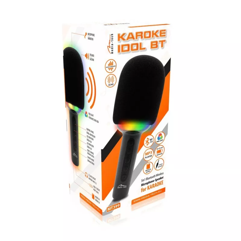 Mikrofon karaoke z głośnikiem Bluetooth KARAOKE IDOL BT MT399