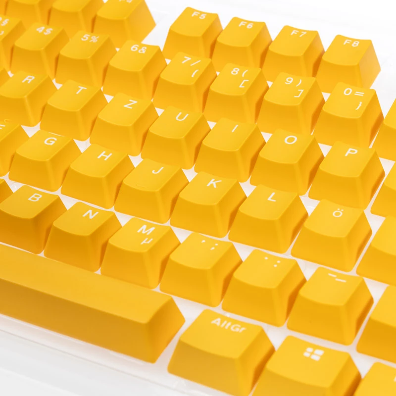 Zestaw klawiszy Ducky DKSA109-DEPDYDYYWO1 żółty PBT Double-Shot układ DE 109 klawiszy