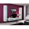 Szafka pod telewizor cama meble VIGO NEW 30/180/40, biały połysk na blacie, płyta wiórowa, 1800×400×300 mm
