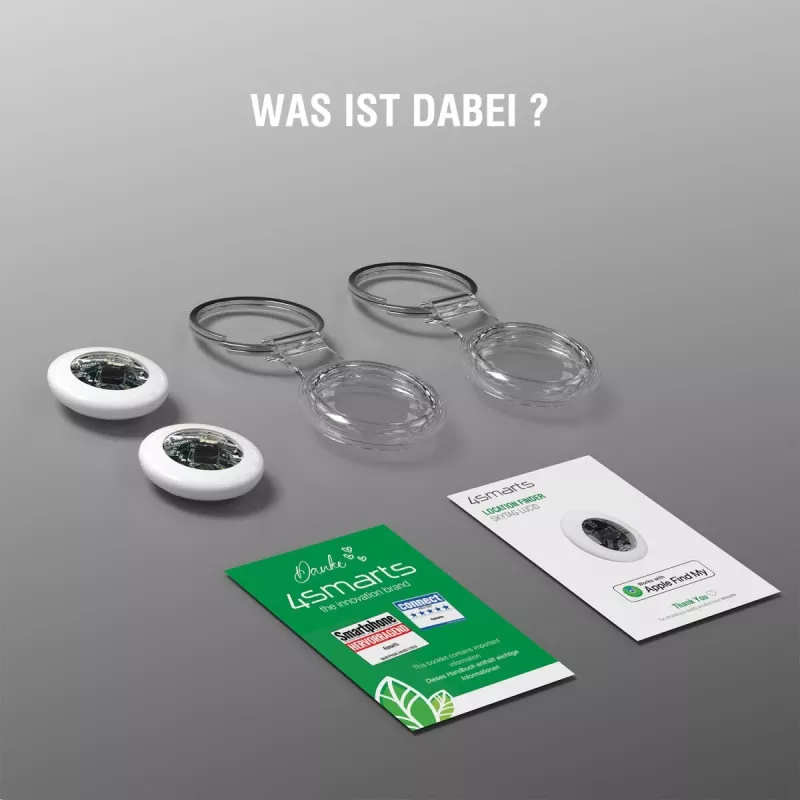 Lokalizator 4smarts SkyTag Lucid 2-pack — Bluetooth GPS tracker, biały