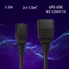 Kabel zasilający Qoltec 53991 czarny 1,2 m złącze C20 C13