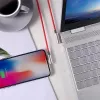 Kabel USB do Lightning Aukey CB-AL01 Czerwony — Plecionka Nylonowa, Złącze Lightning do Urządzeń Apple