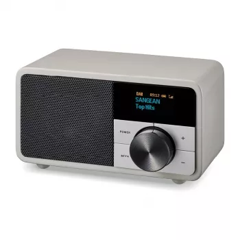 Radio stołowe Sangean DDR-7 Glacier srebrny z cyfrowym tunerem i Bluetooth