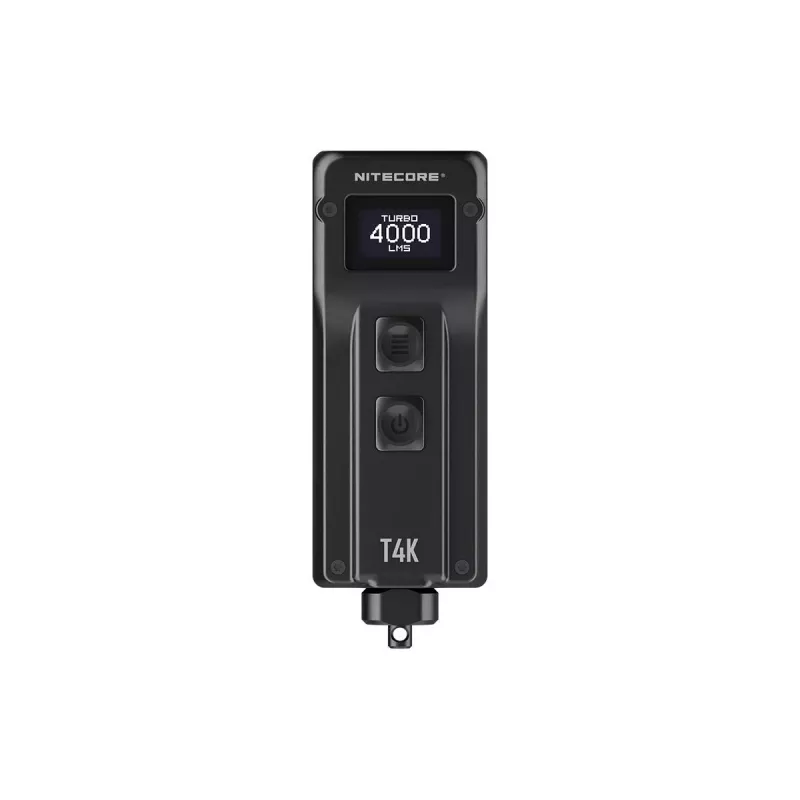Lampa błyskowa do kluczy Nitecore T4K — 4 diody LED, 1000 lm, akumulatorowa z ładowaniem USB, IP54, odporna na wstrząsy, 82,3 mm, 77 g