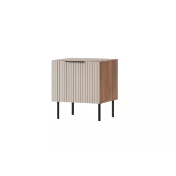 Szafka nocna Cama Meble ALMERA 50x42x44 cm, 2 szt., orzech/cashmere, MDF i płyta wiórowa