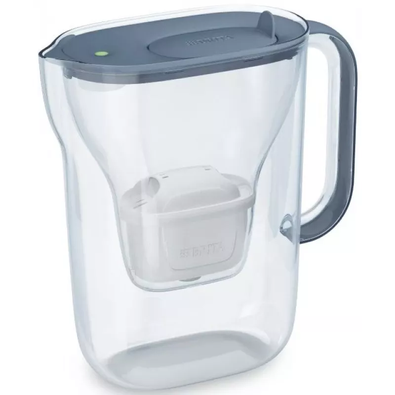 Dzbanek filtrujący wodę BRITA Style Essential grafitowy z 4 filtrami MAXTRA Pro, zbiornik 2,4 L, pojemność filtrowana 1,4 L